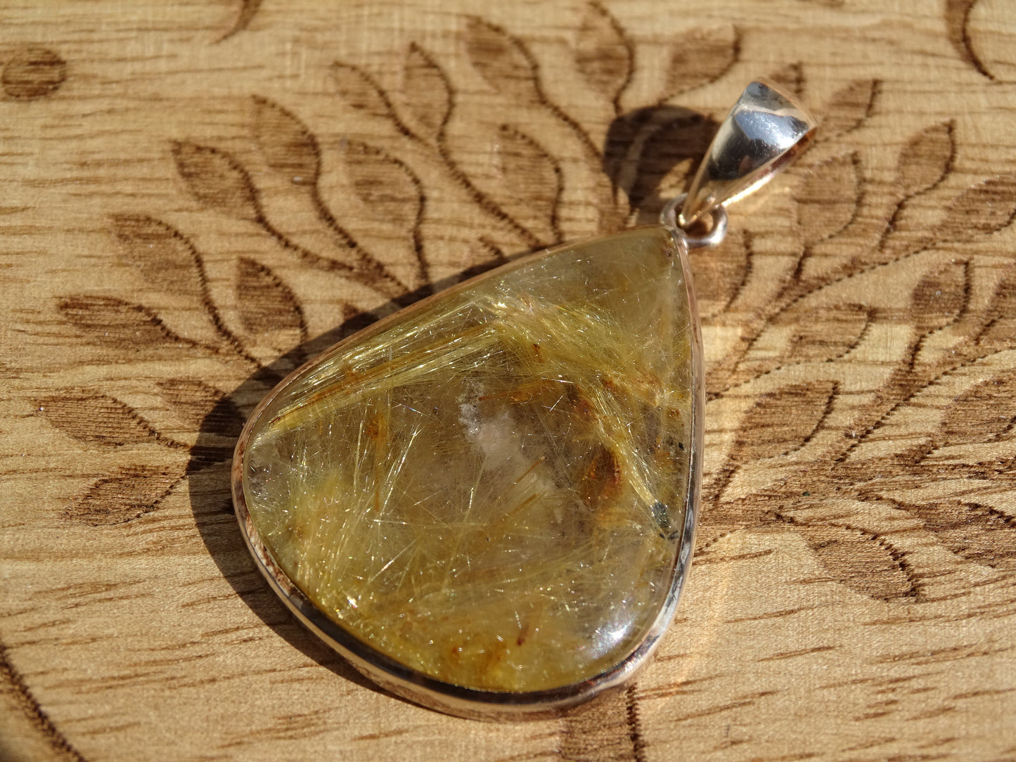 Pendentif Quartz Rutile Argent 925