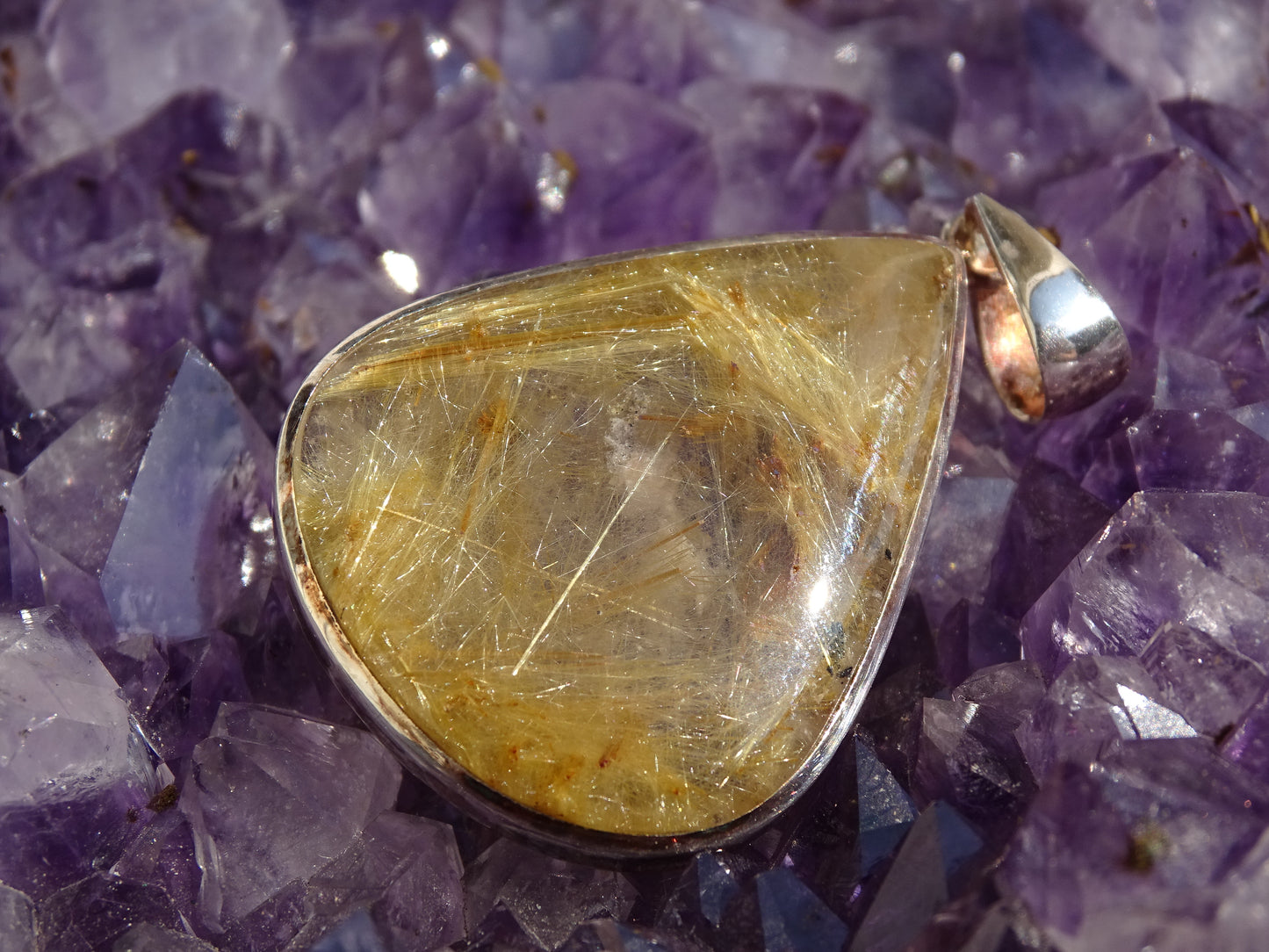 Pendentif Quartz Rutile Argent 925