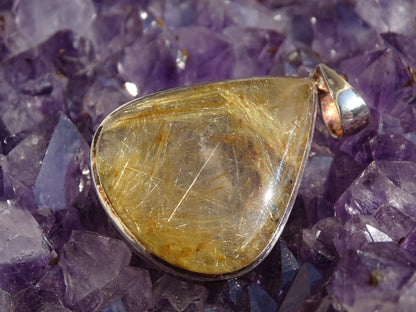 Pendentif Quartz Rutile Argent 925