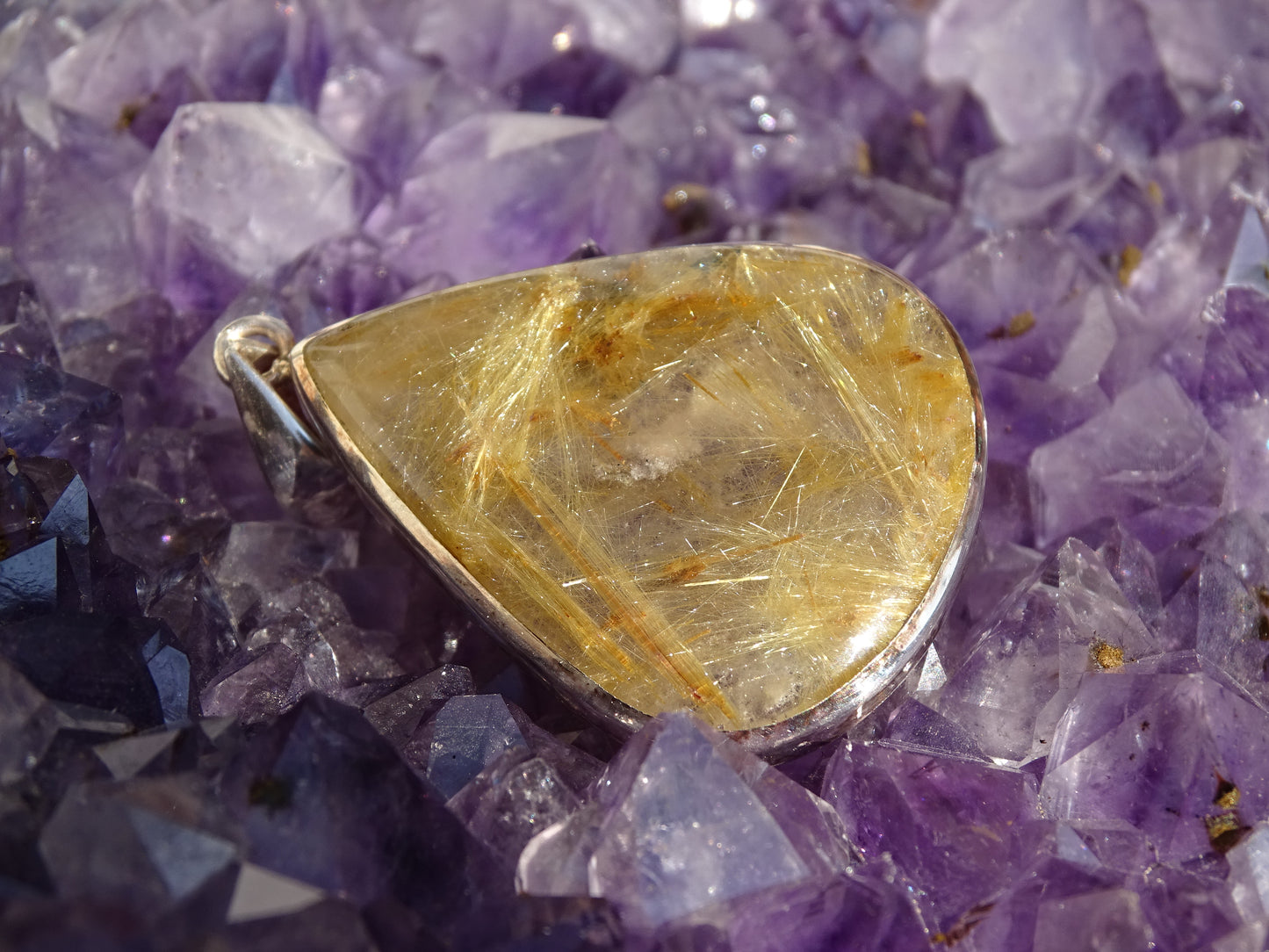 Pendentif Quartz Rutile Argent 925