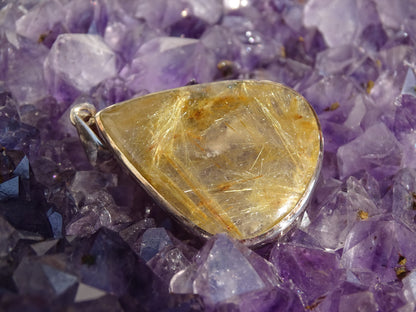 Pendentif Quartz Rutile Argent 925