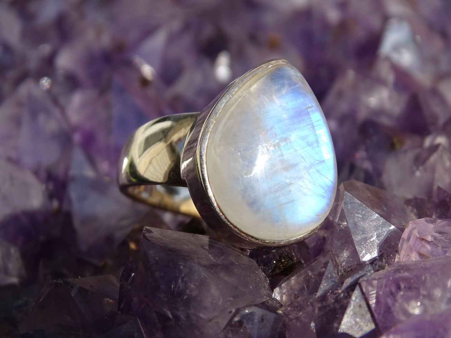 Bague Pierre de Lune Argent 925 Taille 56