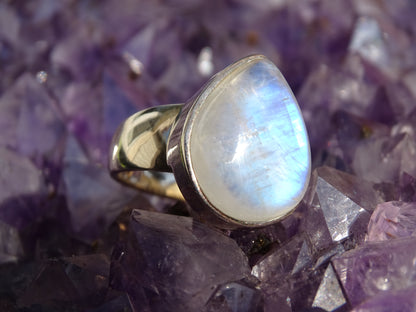 Bague Pierre de Lune Argent 925 Taille 56