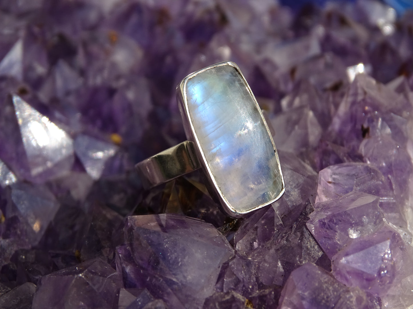 Bague Pierre de Lune Argent 925 Taille 57