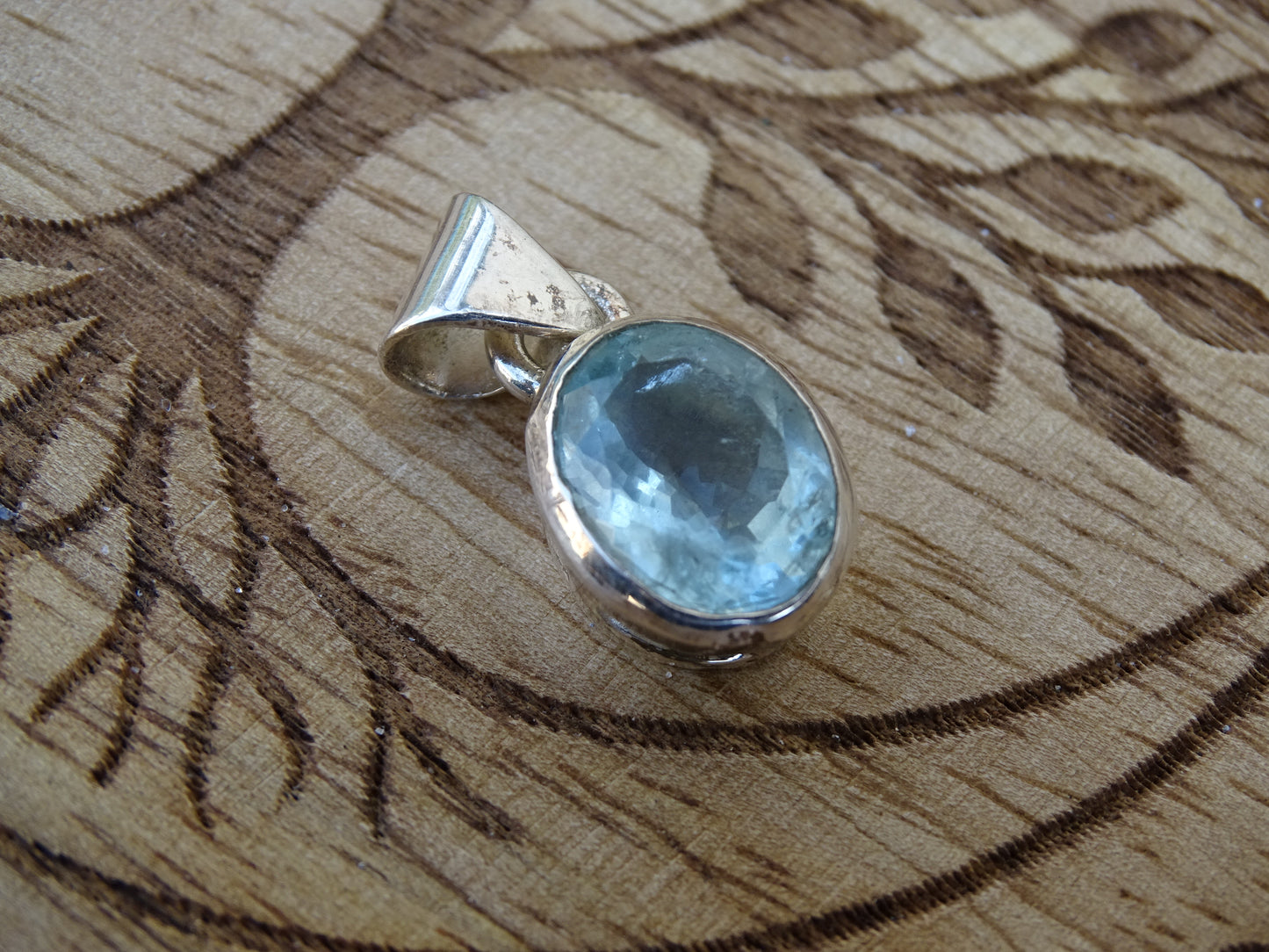 Pendentif Aigue Marine Argent 925