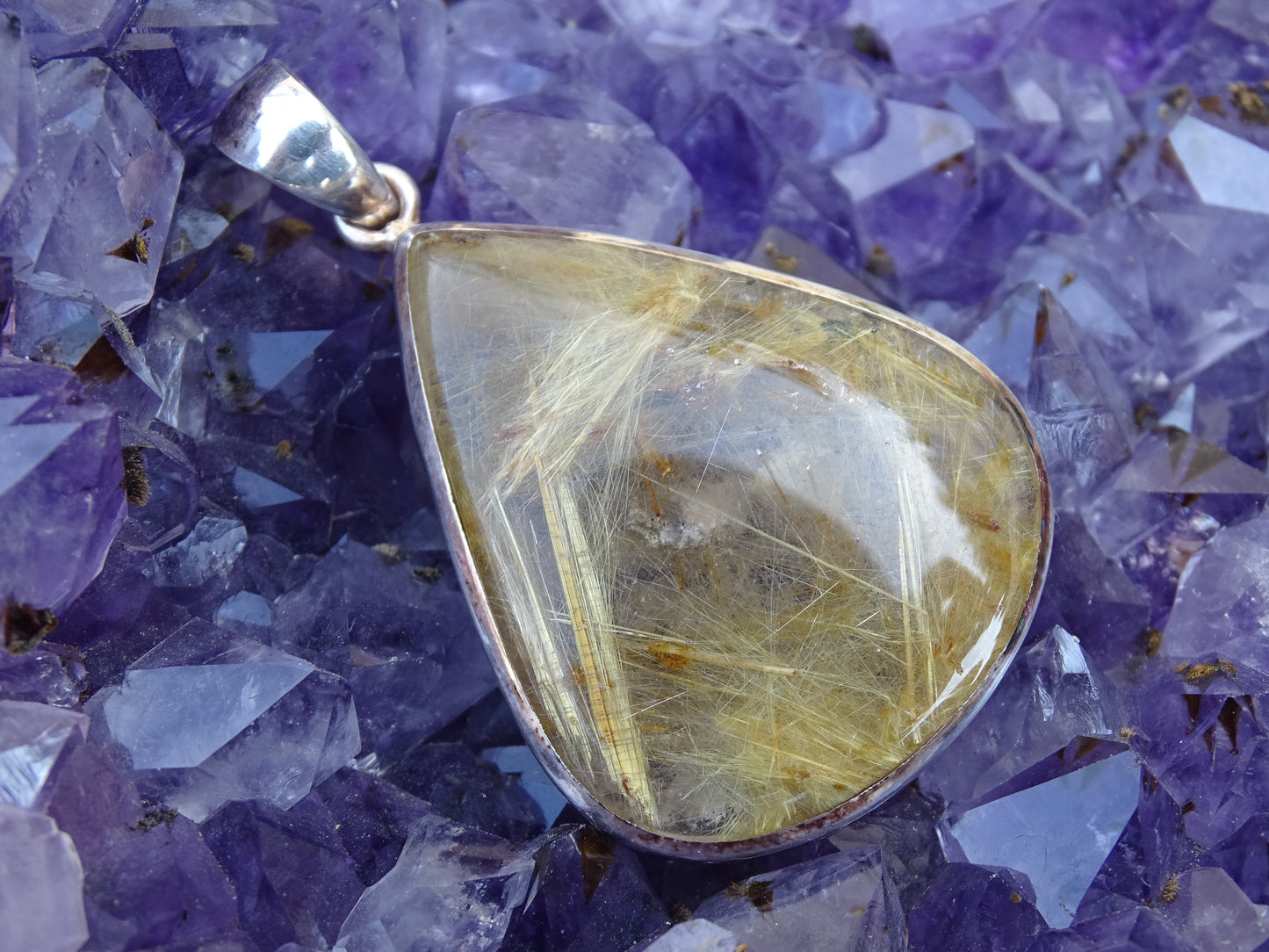 Pendentif Quartz Rutile Argent 925