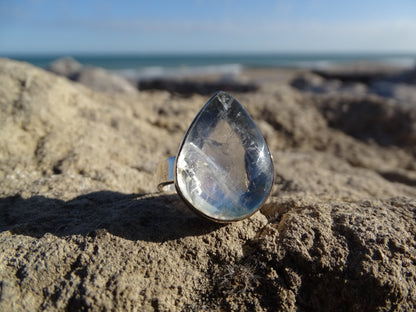 Bague Pierre de Lune Argent 925 Taille 59.5