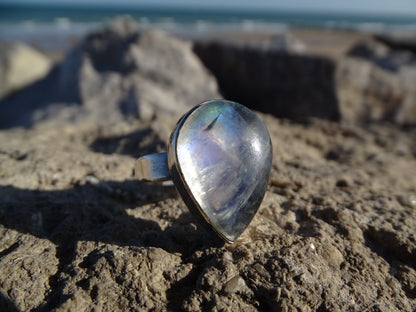 Bague Pierre de Lune Argent 925 Taille 59.5