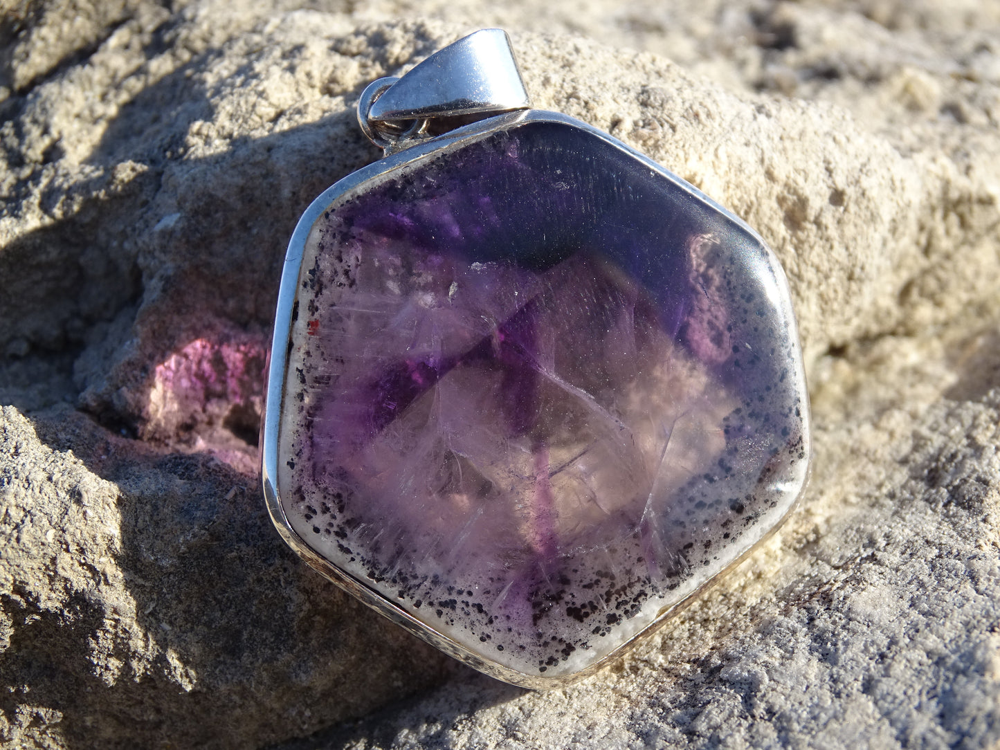 Pendentif Améthyste Trapiche Argent 925