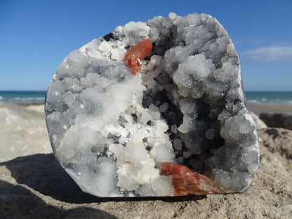 Calcédoine d'Inde et Heulandite