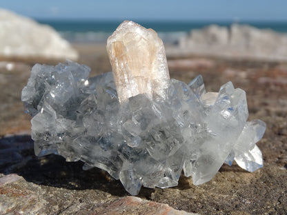 Apophyllite Blanche et Stilbite orange