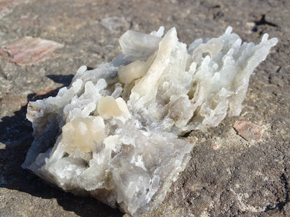 Calcédoine d'Inde et Stilbite orange