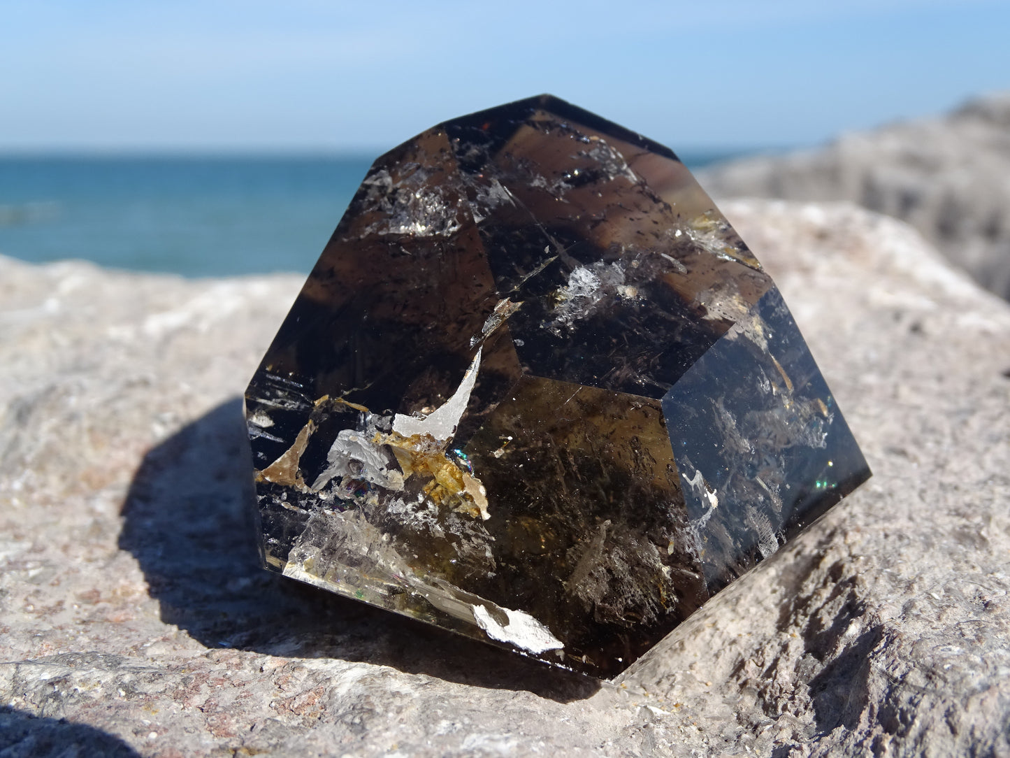 Faceted Rutilated Smoky Quartz