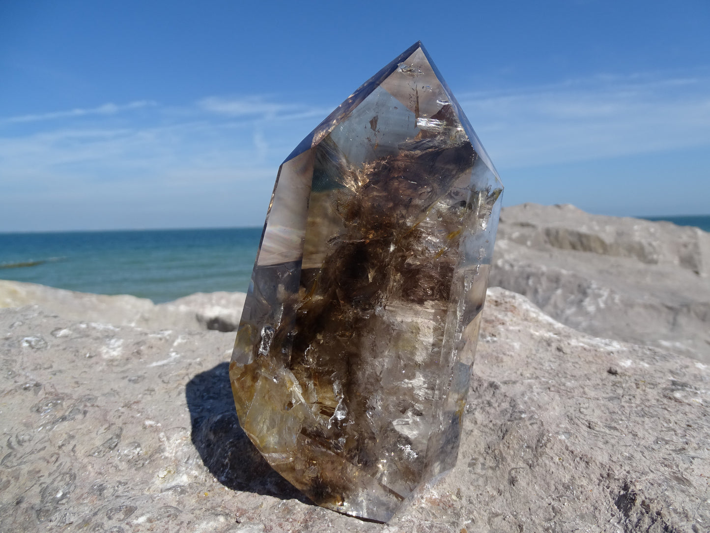 Faceted Rutilated Smoky Quartz