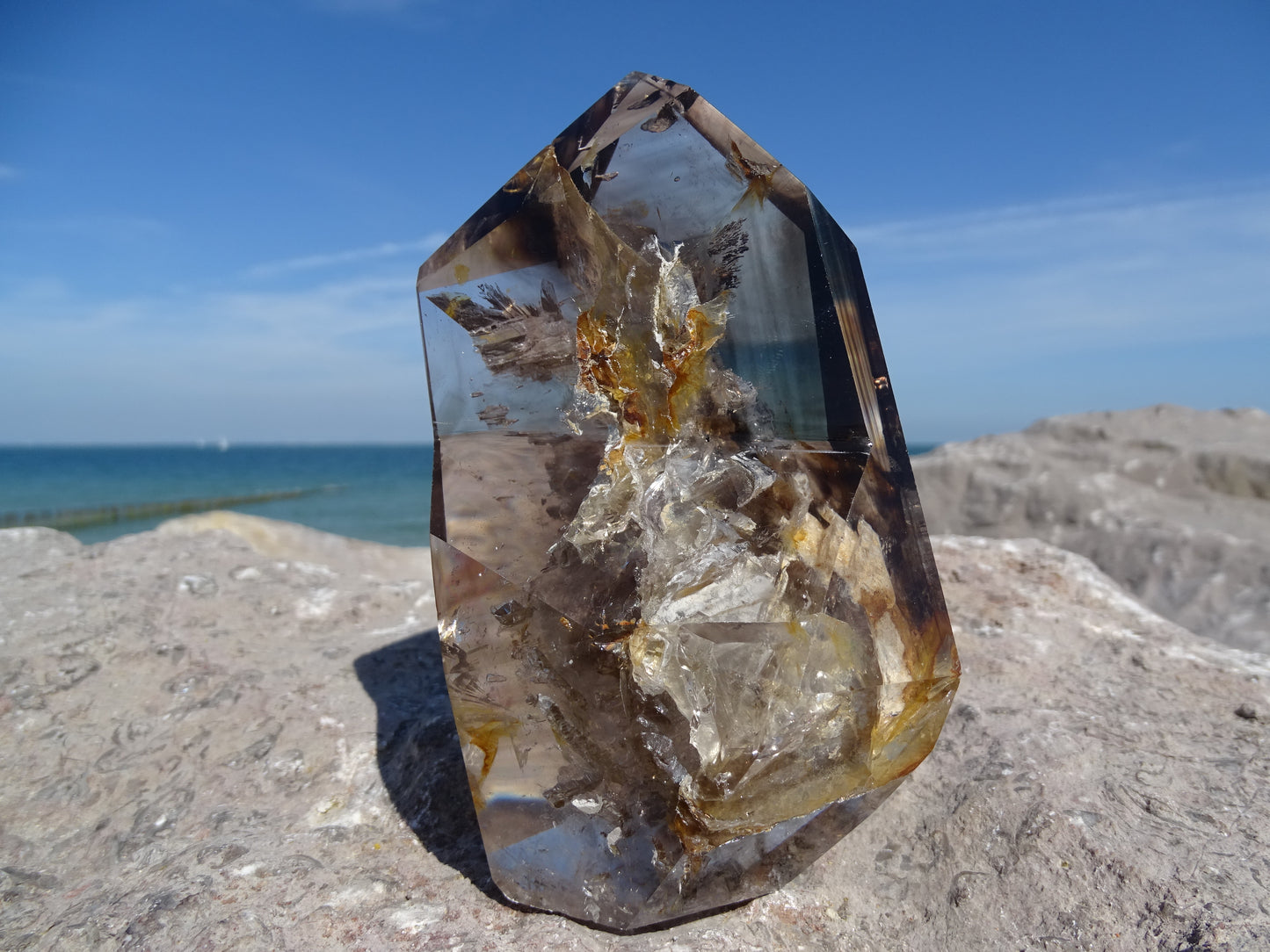 Faceted Rutilated Smoky Quartz