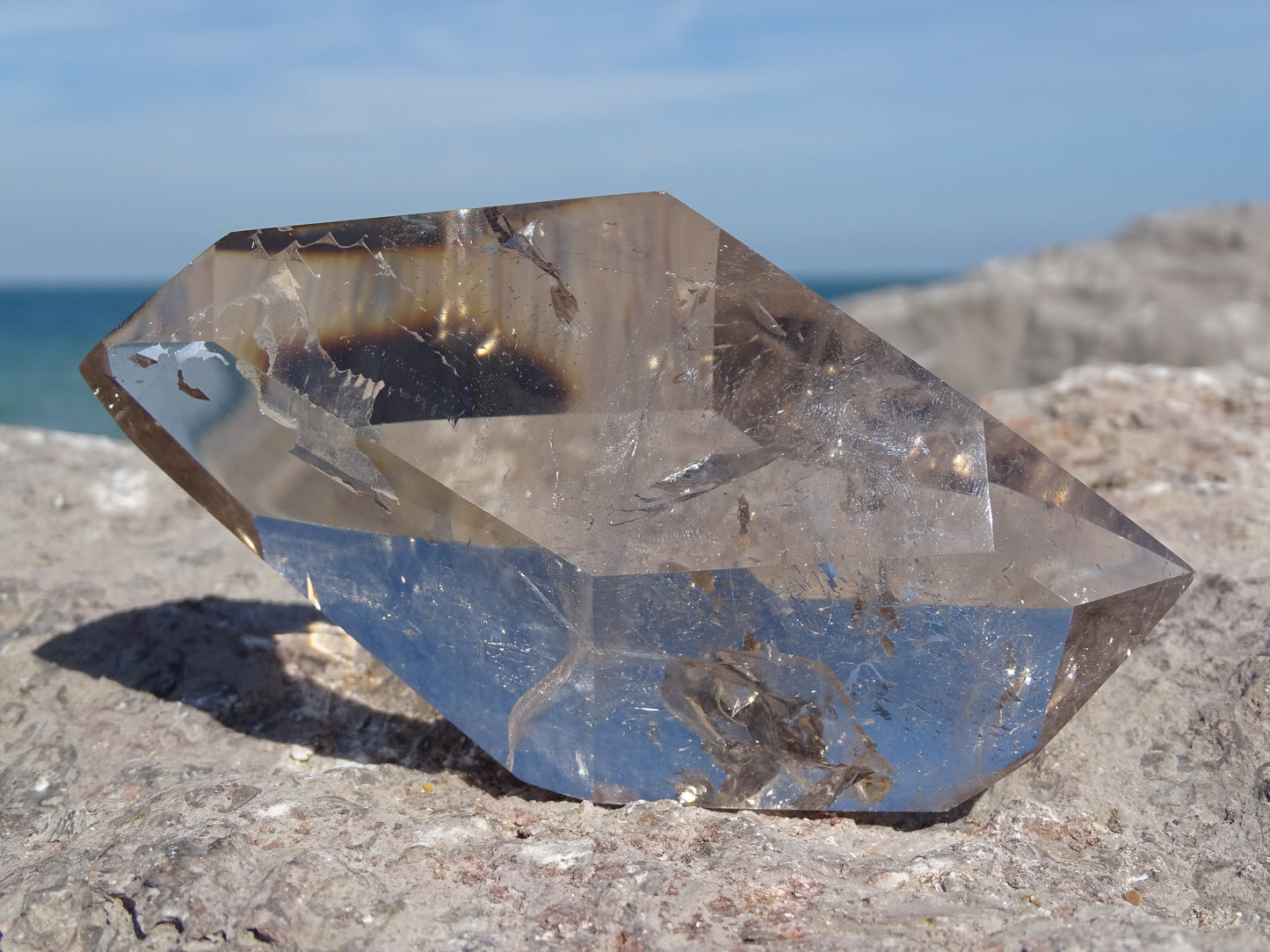 Faceted Rutilated Smoky Quartz