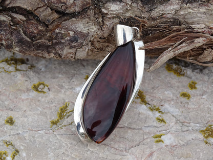 Pendentif Ambre Argent 925