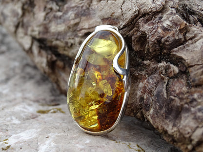 Pendentif Ambre Argent 925