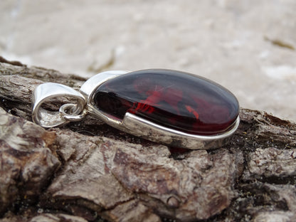 Pendentif Ambre Argent 925