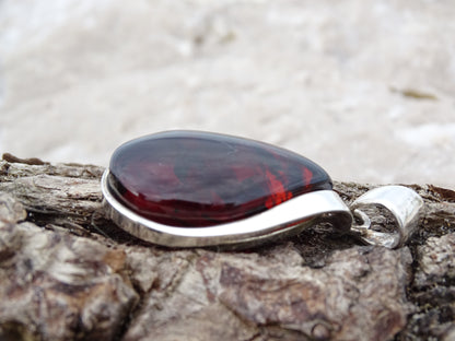 Pendentif Ambre Argent 925