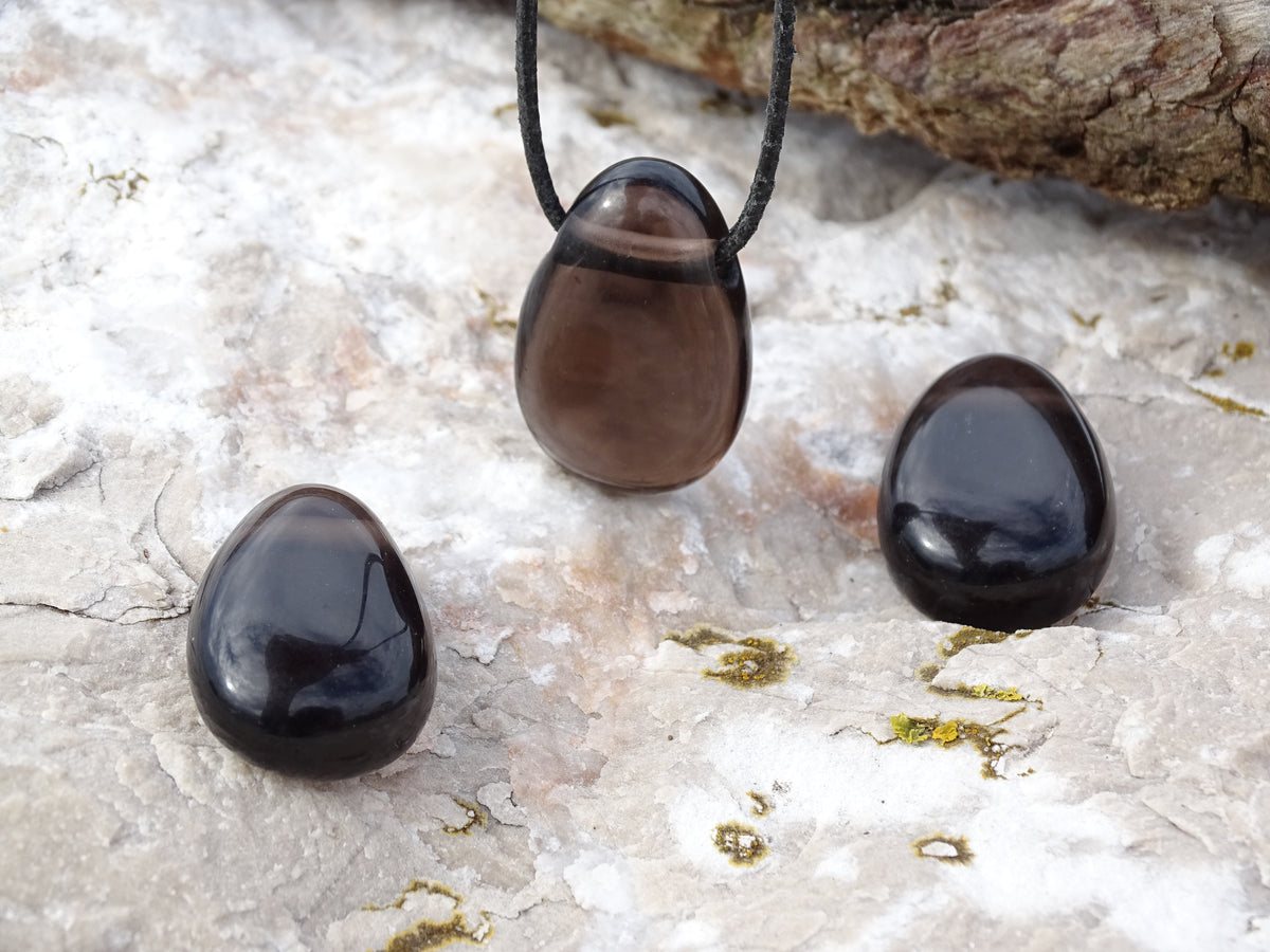Pendentif obsidienne Larmes d'apache