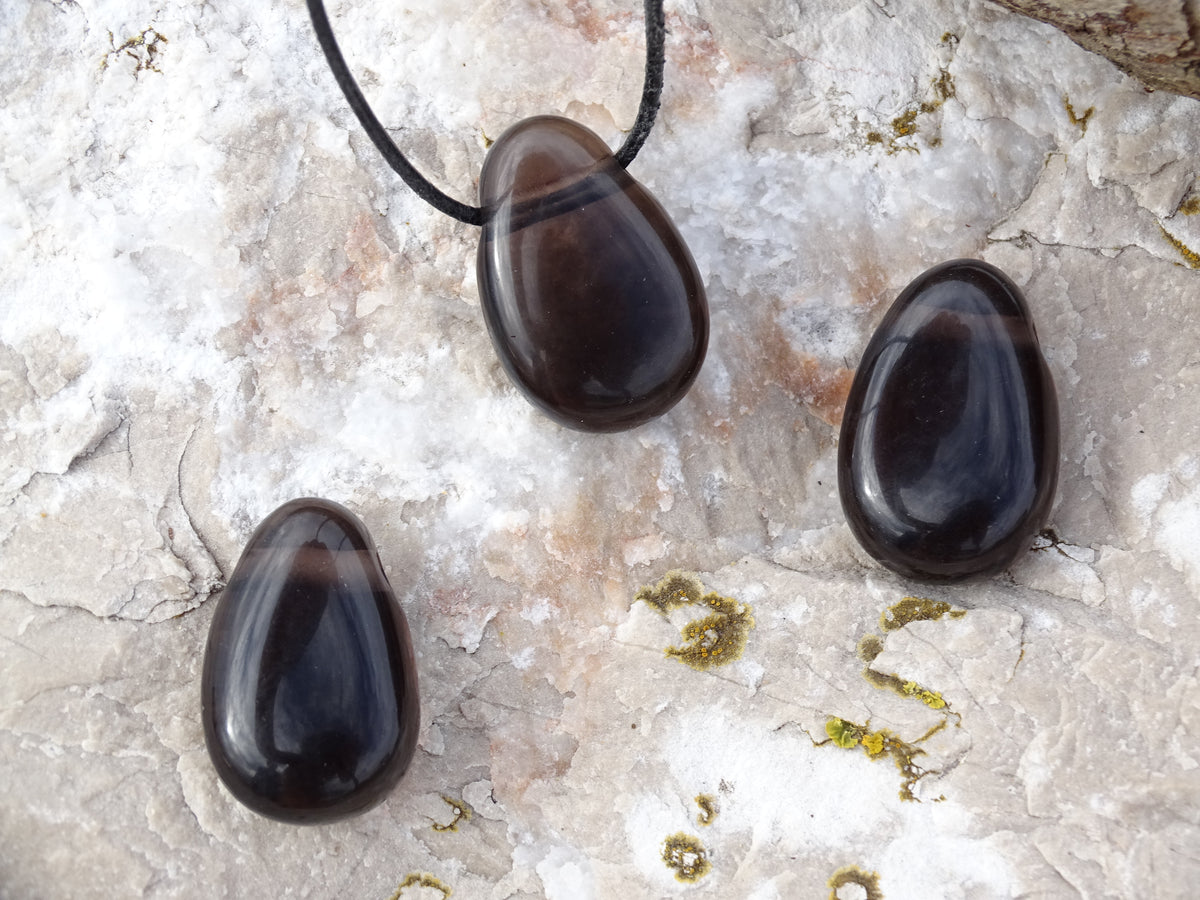 Pendentif obsidienne Larmes d'apache