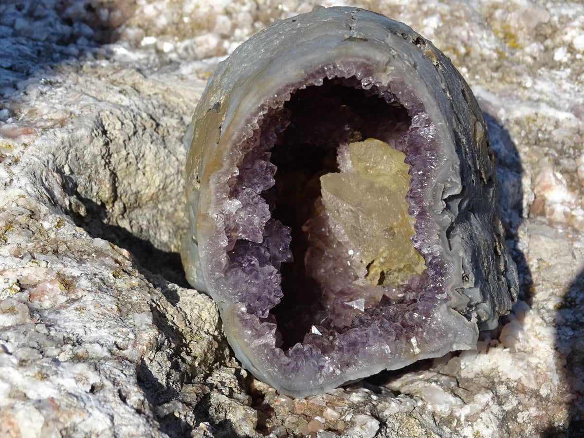 Géode Améthyste Calcite