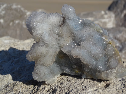 Quartz Cristal de Roche sur Calcédoine