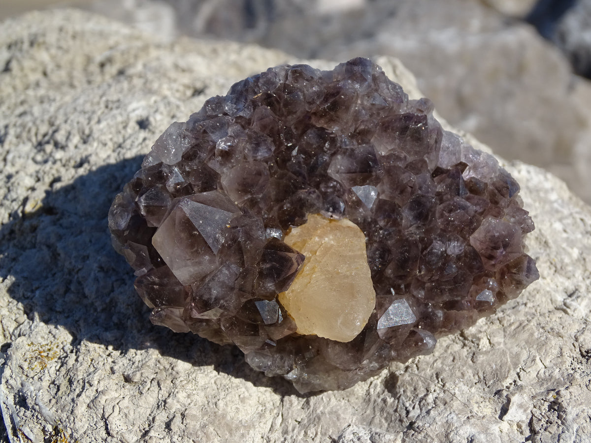 Améthyste Fumée et Calcite