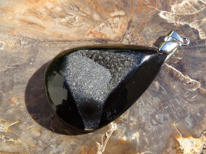Pendentif Agate Noire - Pendentifs - Colibri Minéraux et Bien-être