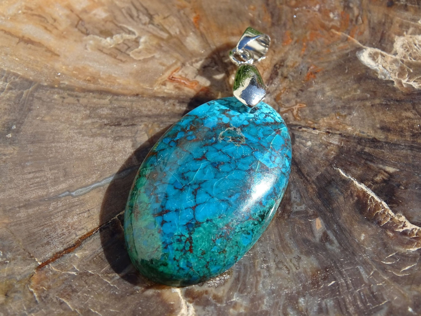 Pendentif Chrysocolle - Pendentifs - Colibri Minéraux et Bien-être