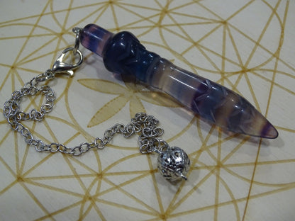 Pendule Fluorite Thot - Pierres - Colibri Minéraux et Bien-être