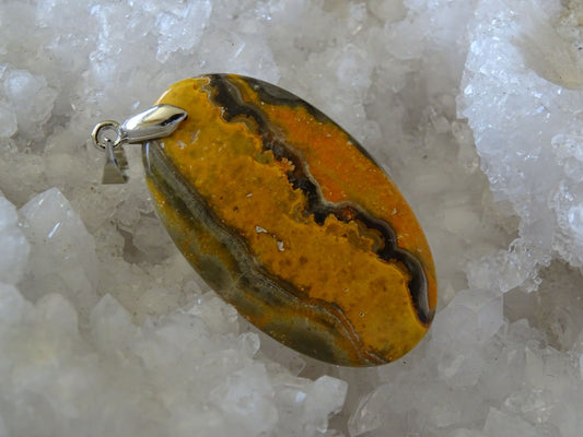 Pendentif Jaspe Bumblebee - Pendentifs - Colibri Minéraux et Bien-être