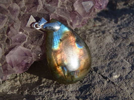 Pendentif Labradorite - Pendentifs - Colibri Minéraux et Bien-être