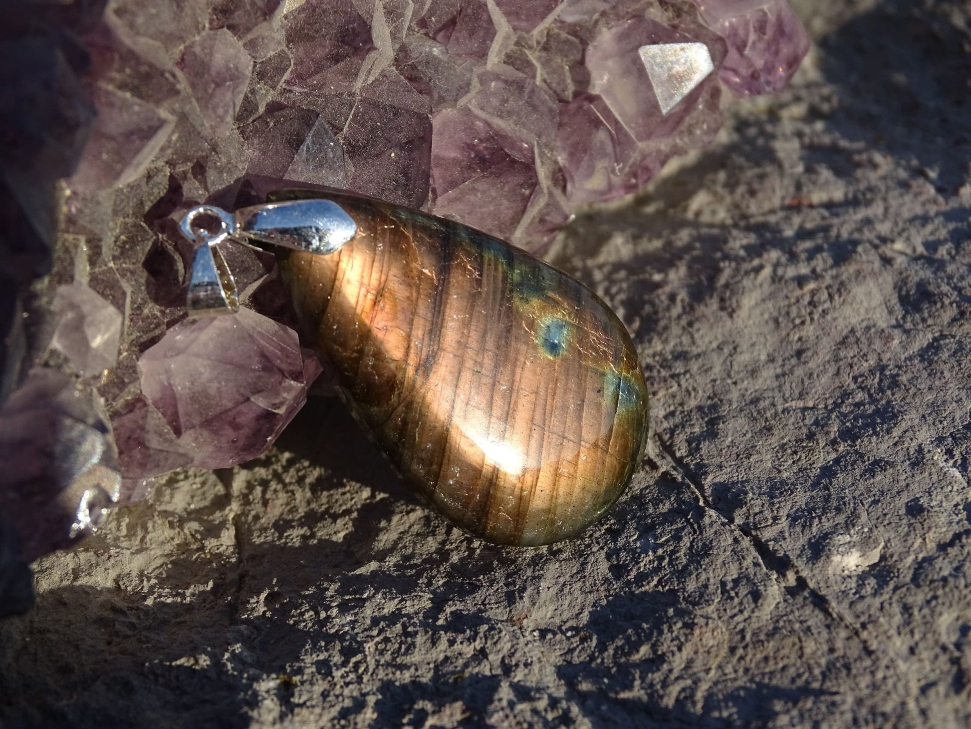 Pendentif Labradorite - Pendentifs - Colibri Minéraux et Bien-être