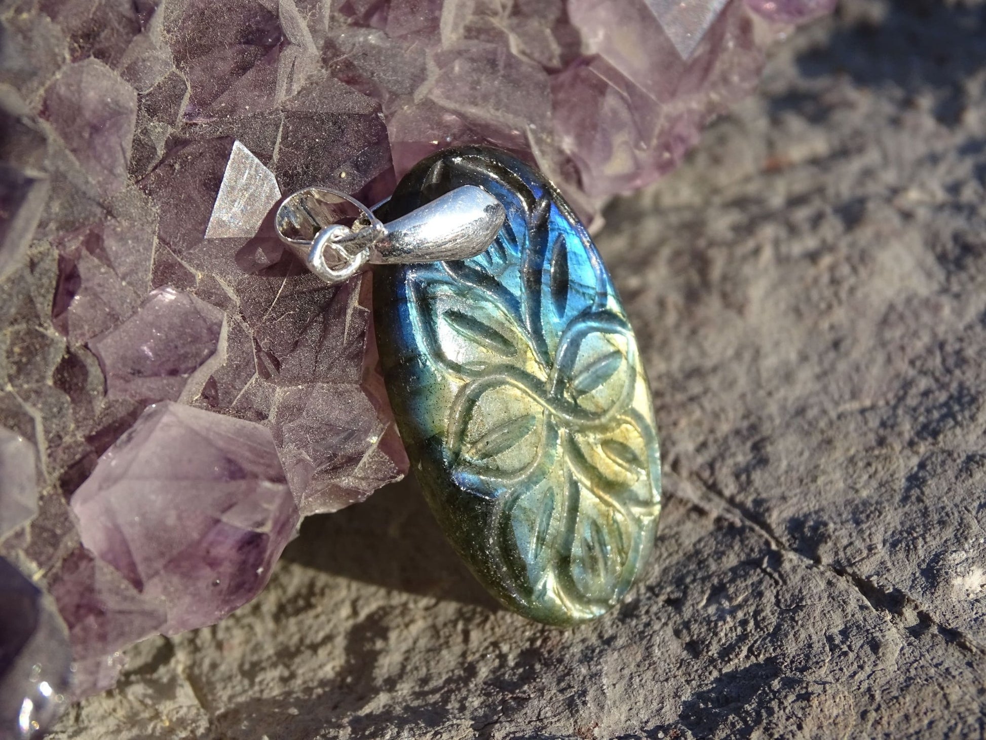Pendentif Labradorite - Pendentifs - Colibri Minéraux et Bien-être