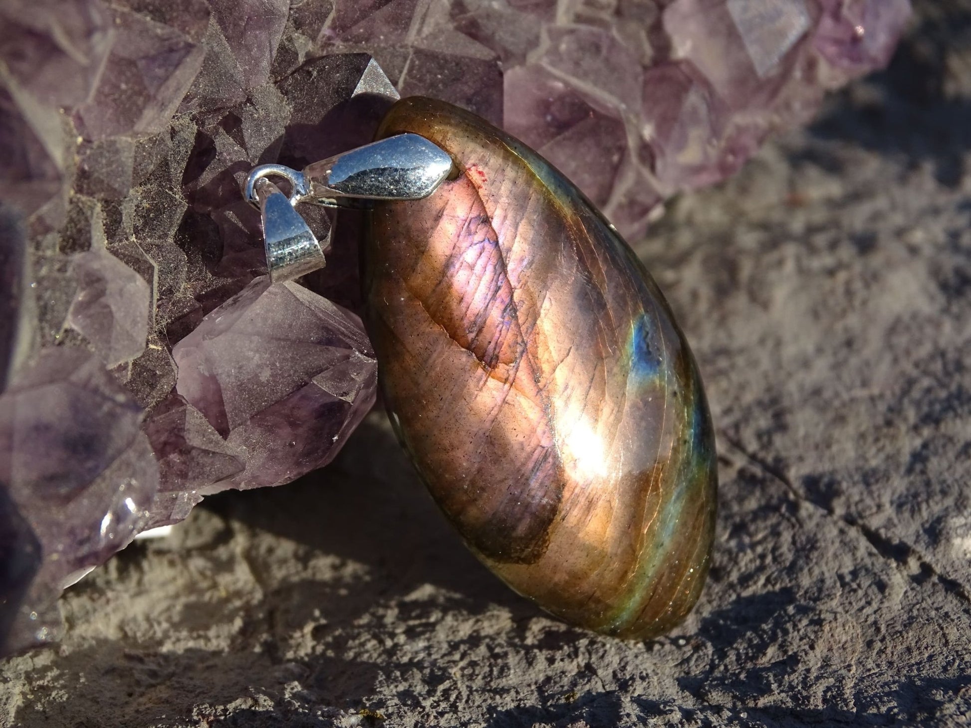 Pendentif Labradorite - Pendentifs - Colibri Minéraux et Bien-être