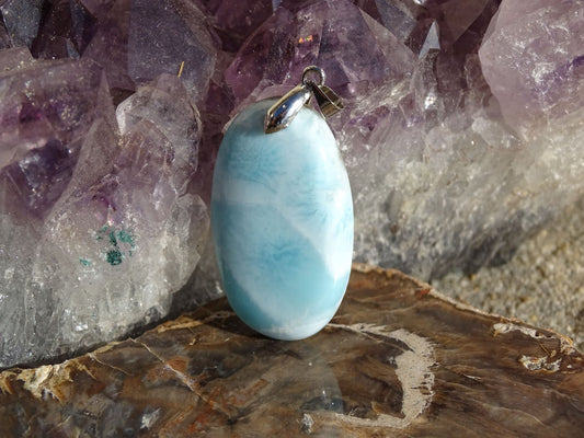 Pendentif Larimar - Pendentifs - Colibri Minéraux et Bien-être