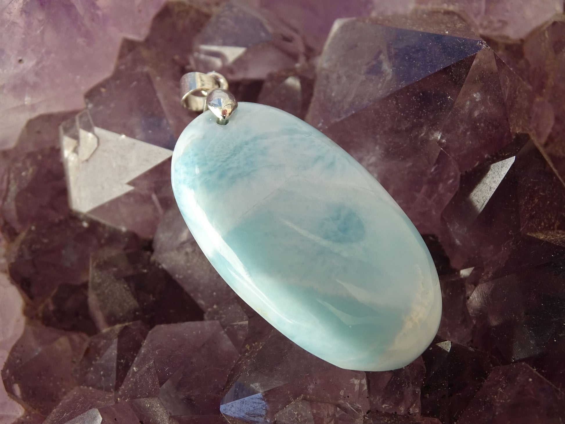 Pendentif Larimar - Pendentifs - Colibri Minéraux et Bien-être