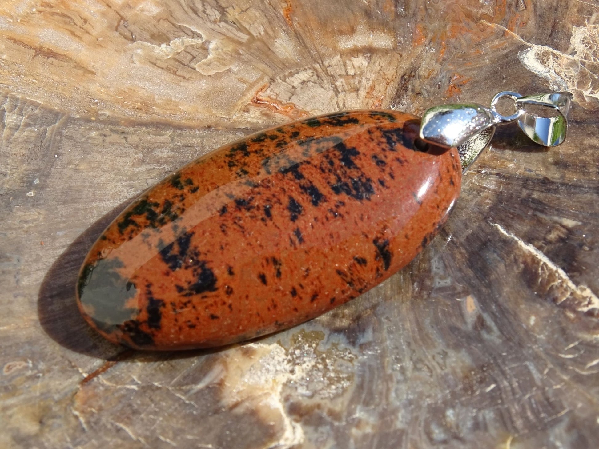 Pendentif Obsidienne Acajou - Pendentifs - Colibri Minéraux et Bien-être