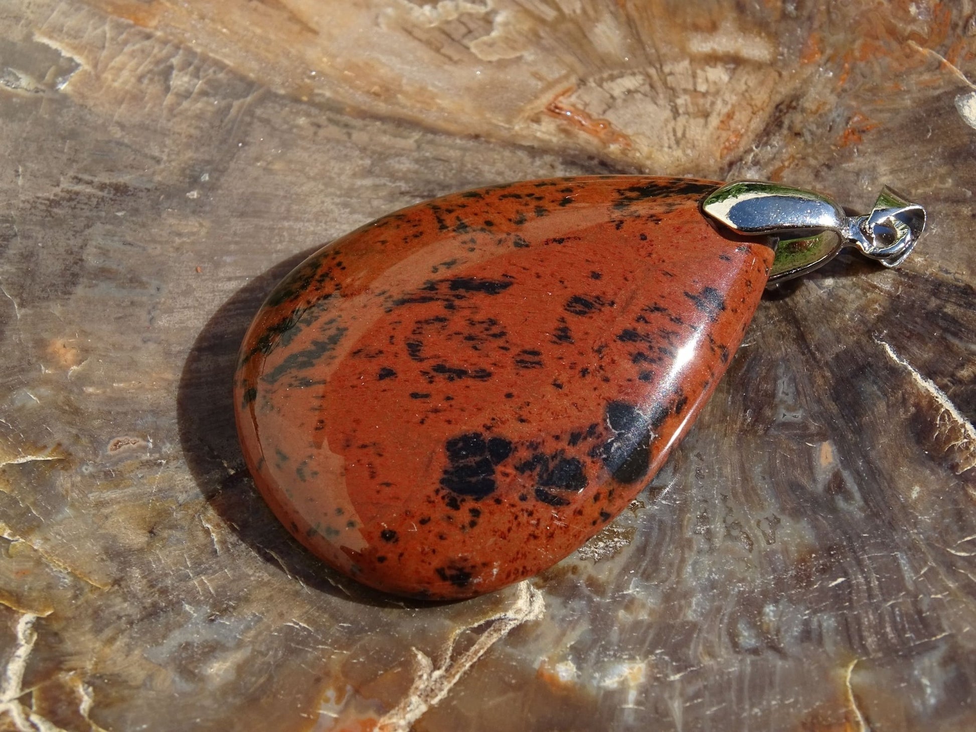 Pendentif Obsidienne Acajou - Pendentifs - Colibri Minéraux et Bien-être