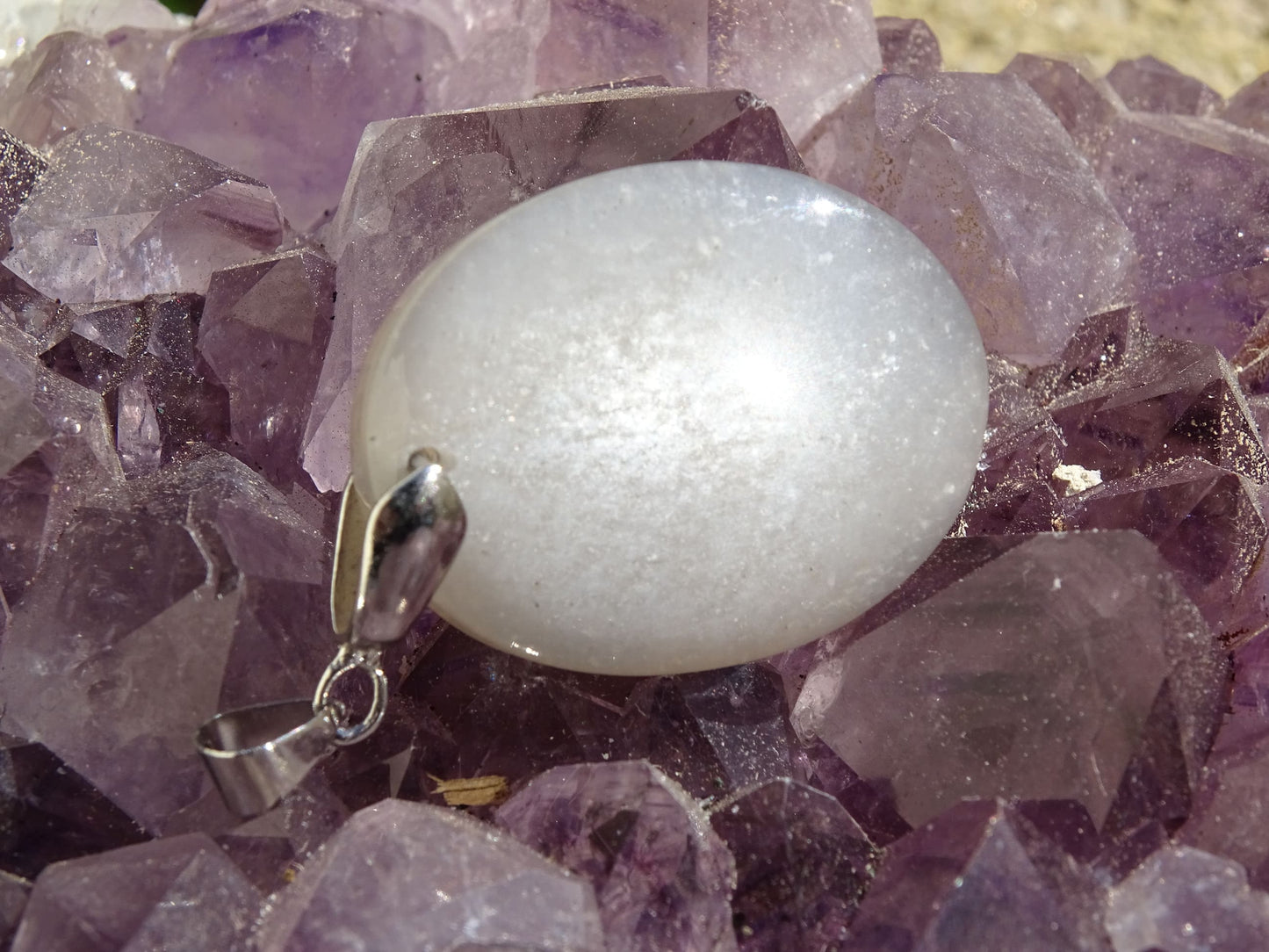 Pendentif Pierre de Lune Grise - Pendentifs - Colibri Minéraux et Bien-être