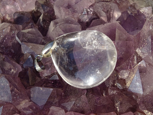 Pendentif Quartz Cristal de Roche - Pendentifs - Colibri Minéraux et Bien-être
