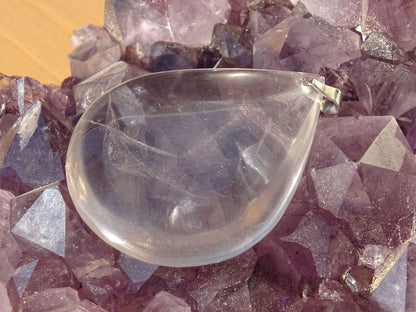 Pendentif Quartz Cristal de Roche - Pendentifs - Colibri Minéraux et Bien-être