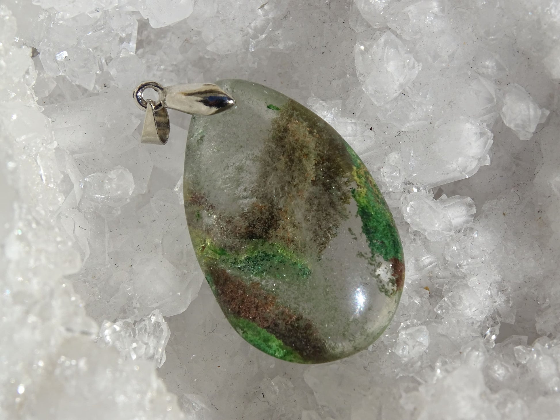 Pendentif quartz jardin - Pendentifs - Colibri Minéraux et Bien-être