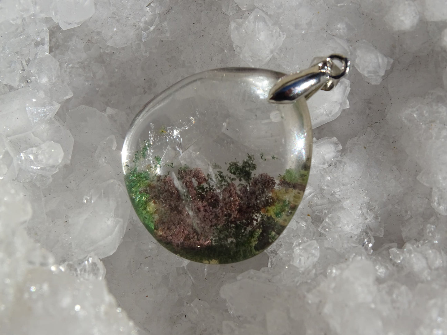 Pendentif quartz jardin - Pendentifs - Colibri Minéraux et Bien-être