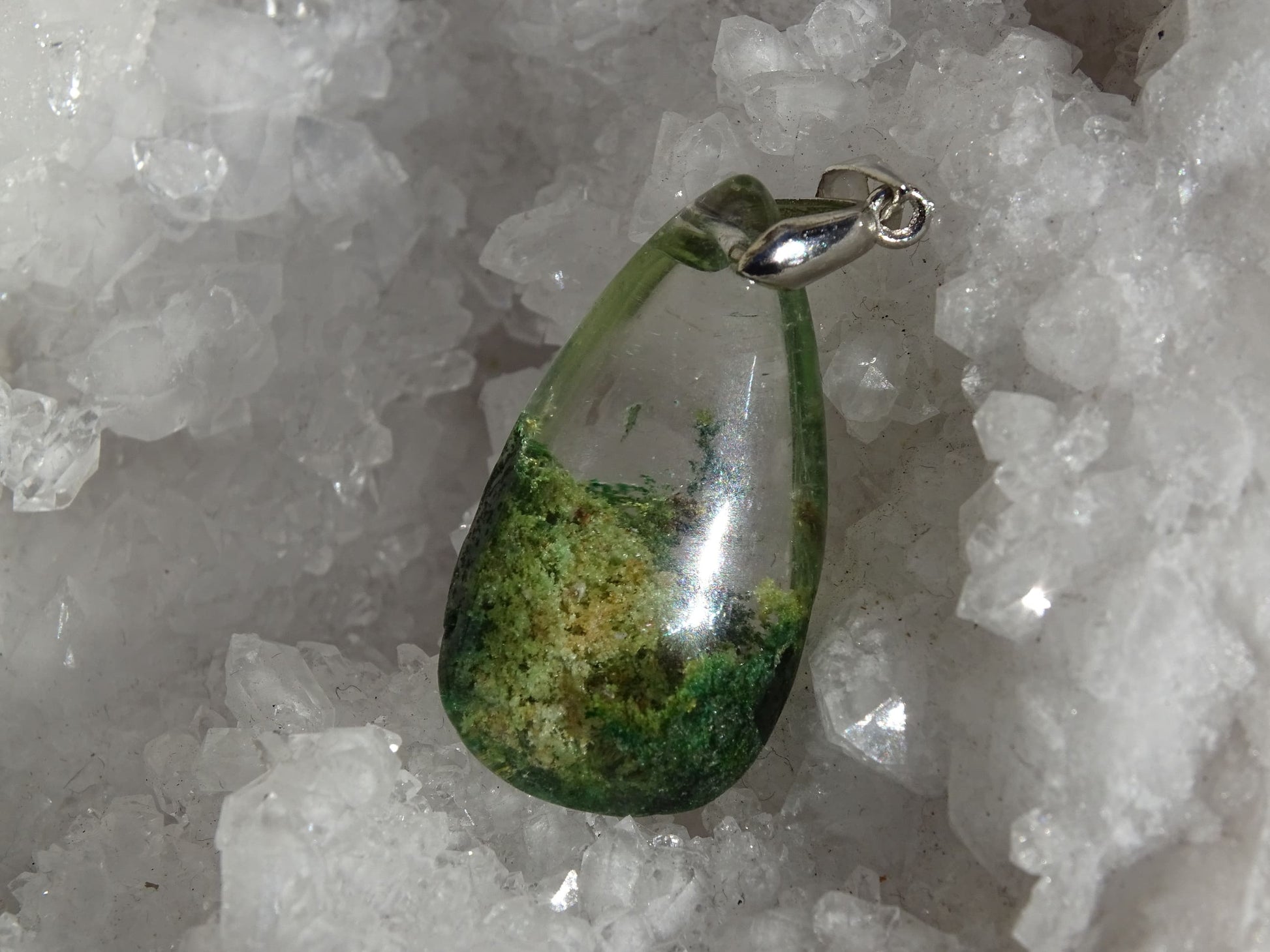Pendentif quartz jardin - Pendentifs - Colibri Minéraux et Bien-être