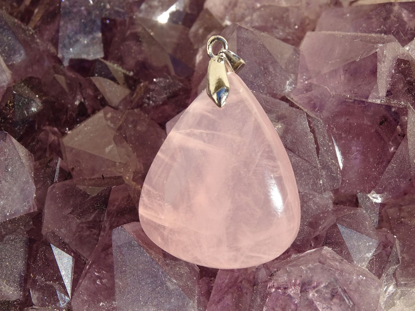 Pendentif Quartz Rose - Pendentifs - Colibri Minéraux et Bien-être