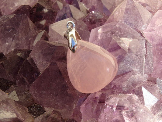 Pendentif Quartz Rose - Pendentifs - Colibri Minéraux et Bien-être