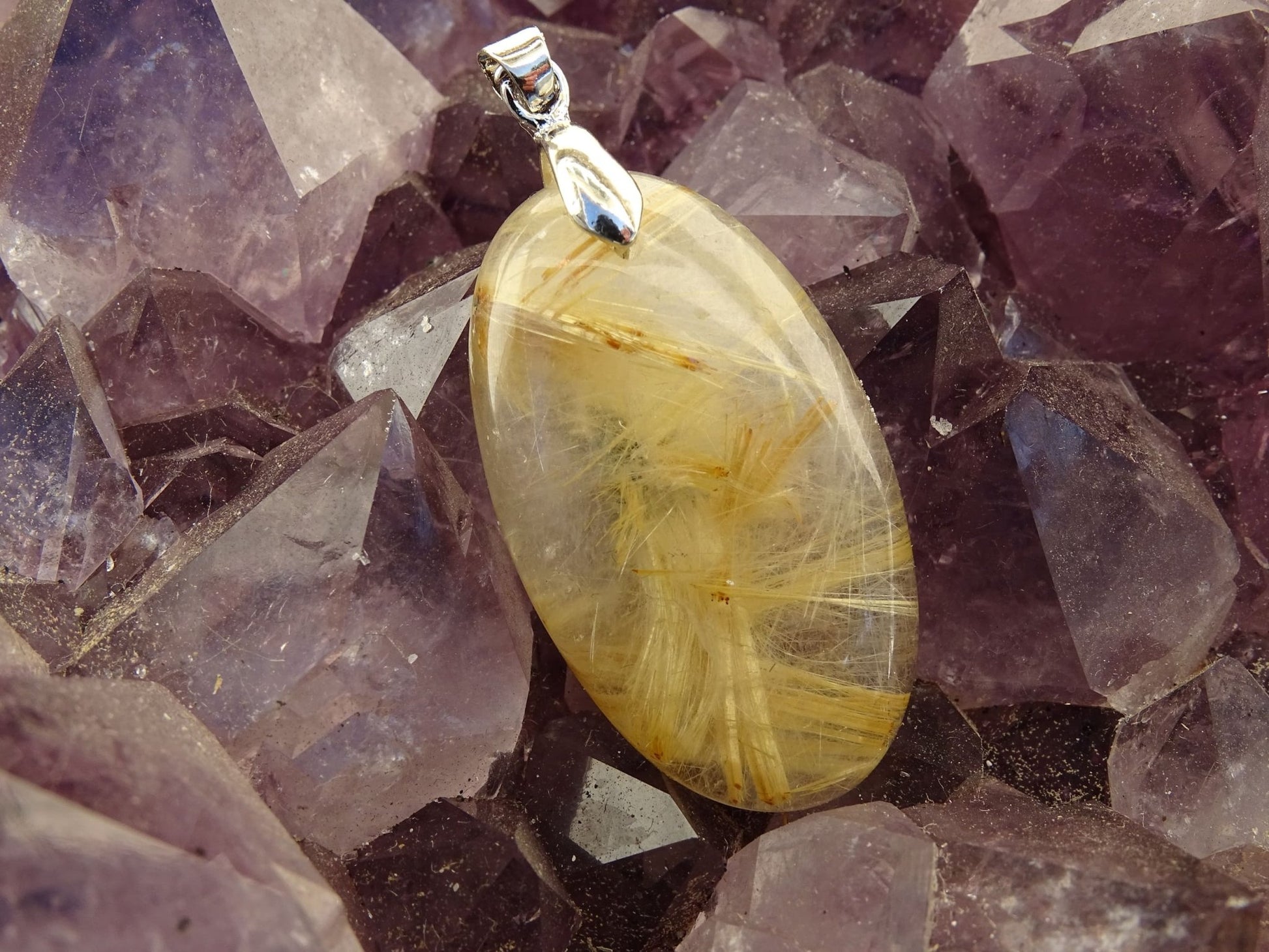 Pendentif Quartz Rutile - Pendentifs - Colibri Minéraux et Bien-être